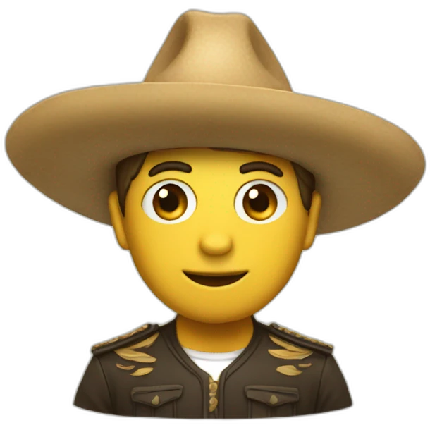 Mono con un sombrero emoji