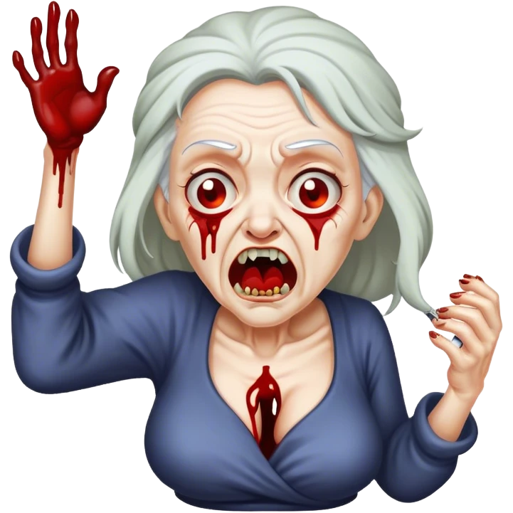 old hag throwing up blood  emoji