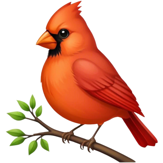 cardinal emblem with a touch of orange emoji