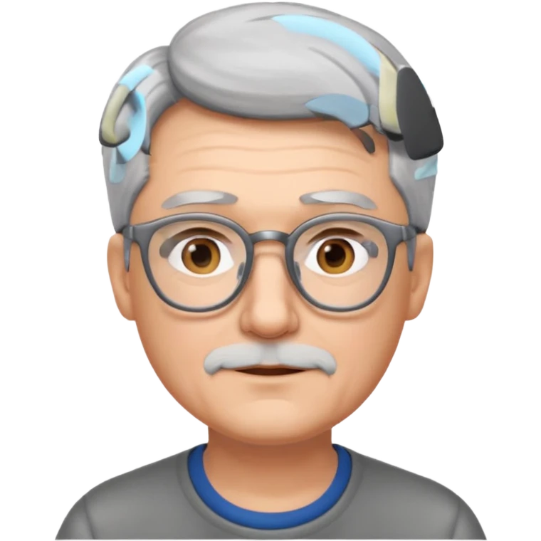 father with glasses and gray hair emoji