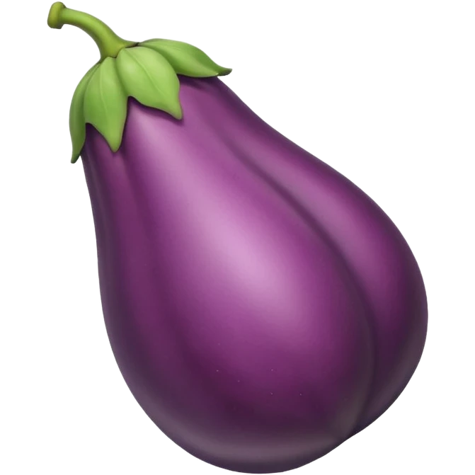 The eggplant emoji going through the peach emoji emoji