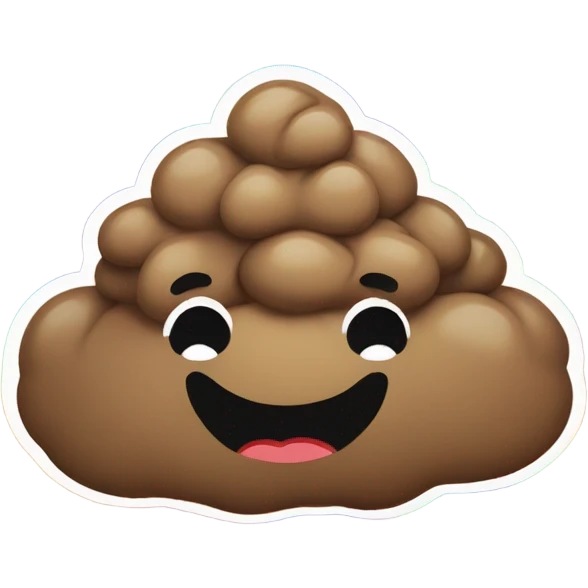 Rainbow poop emoji