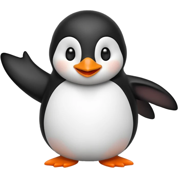 “iphone emoji” style penguin laughing emoji