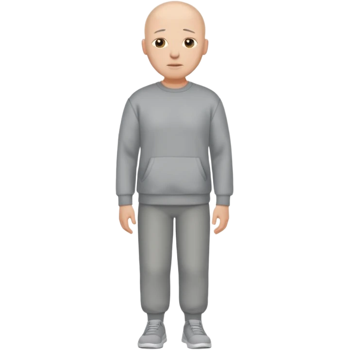 bald man sweatshirt full body emoji