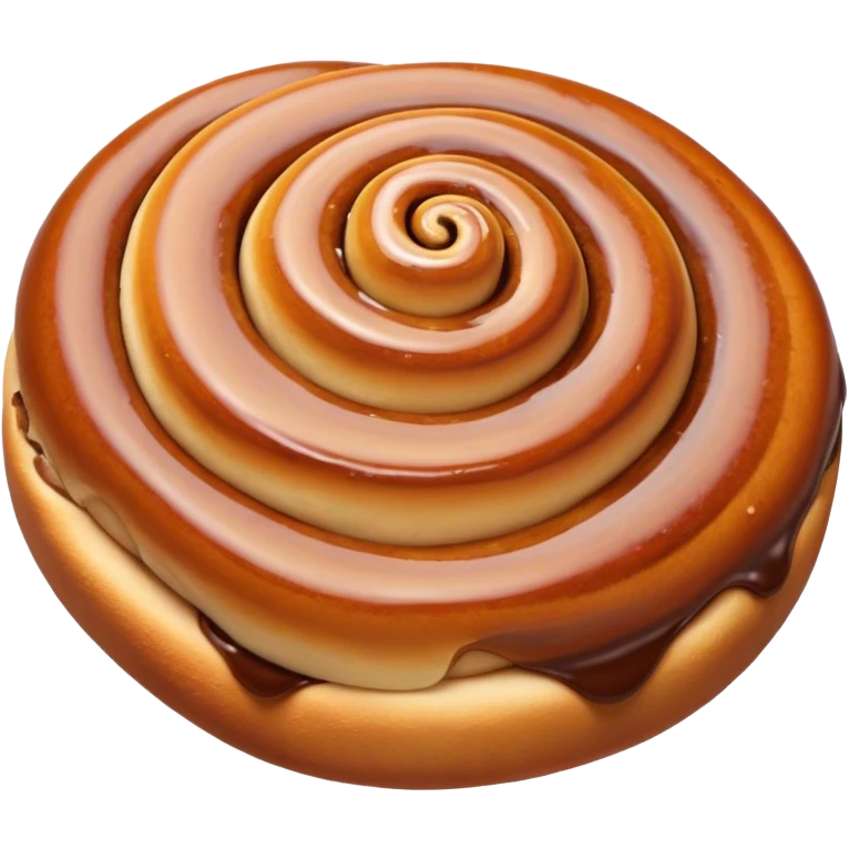 Brown glazed cinnamon roll ￼ emoji