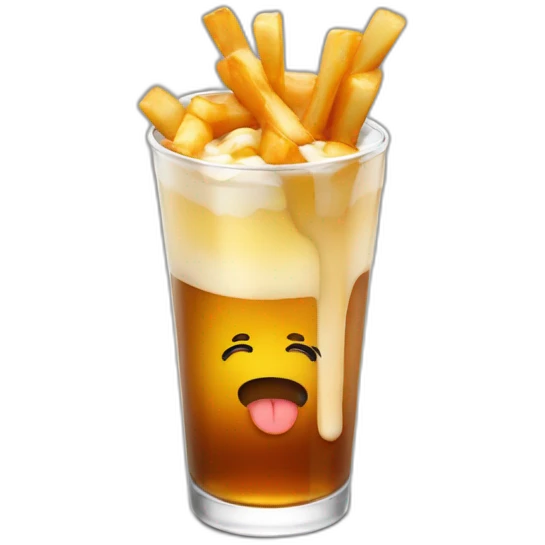 Poutine-drinking-vodka emoji