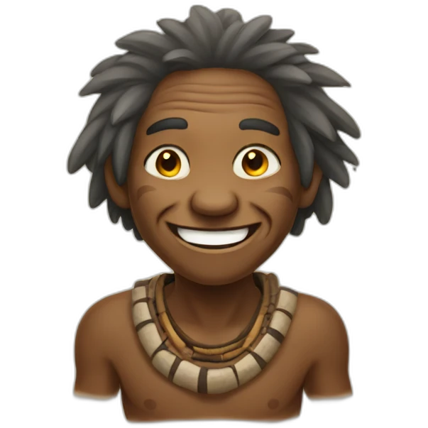 Wild aborigine laughs emoji