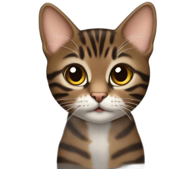 tiny dark brown tabby emoji