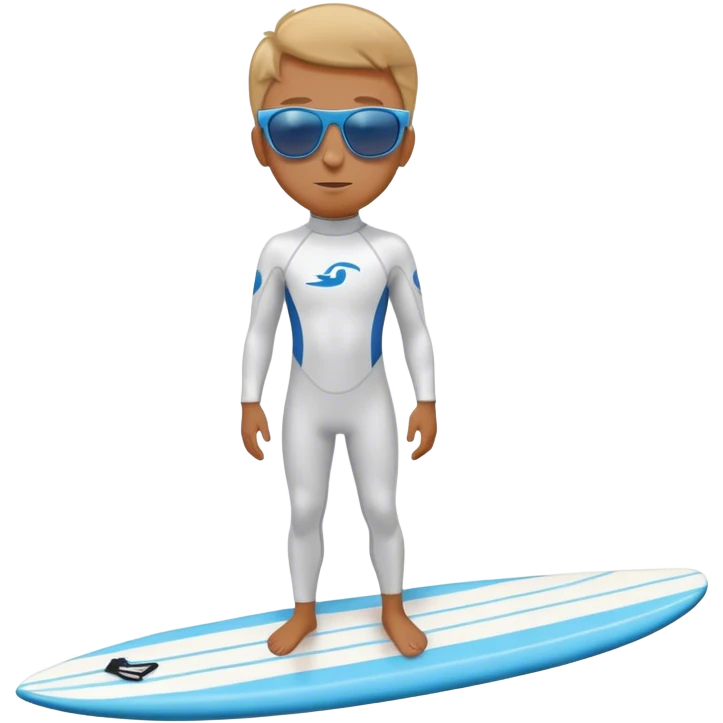 White and blue surfer asethetic  emoji