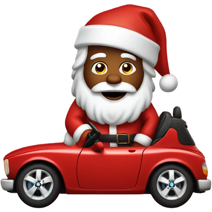 Santa driving bmw  emoji
