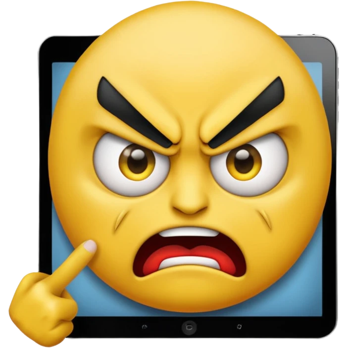 emoji drawing on tablet angry emoji