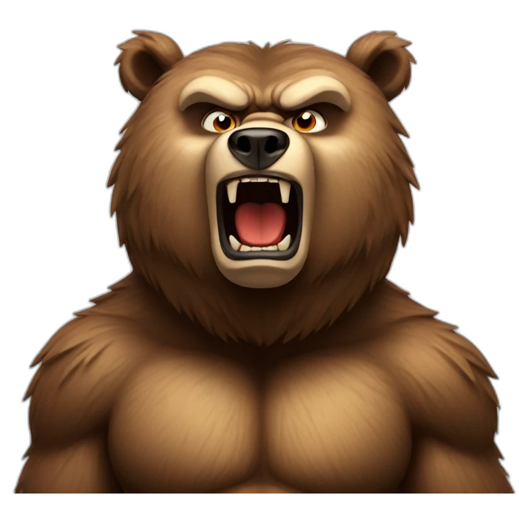 Angry bear emoji