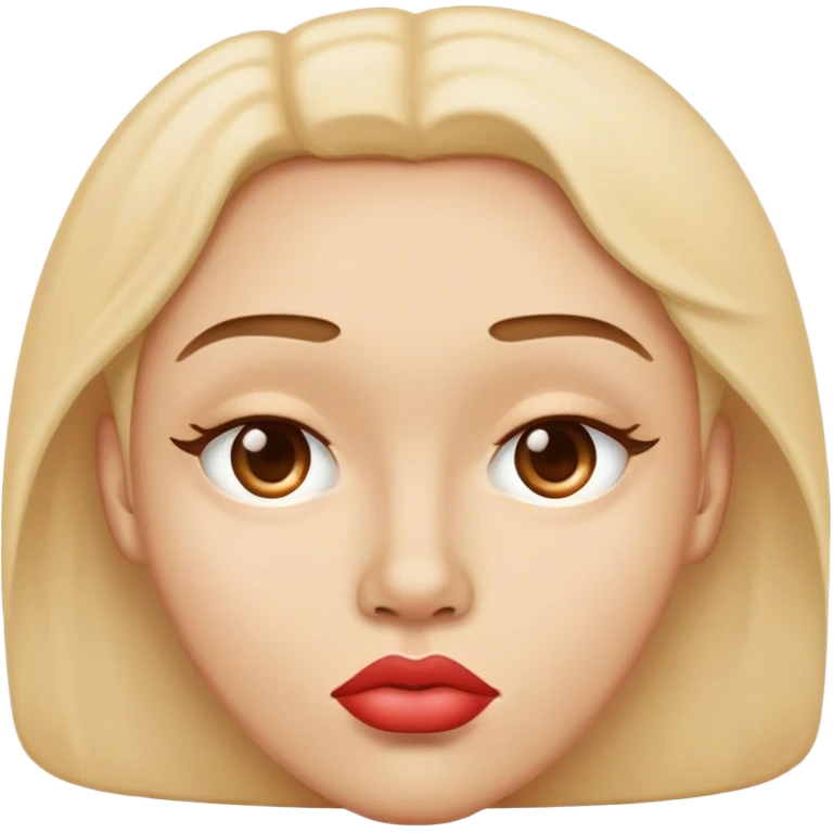 a face under lips emoji