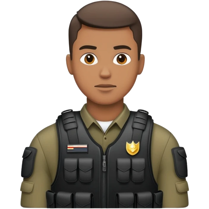 soldier in black bulletproof vest emoji