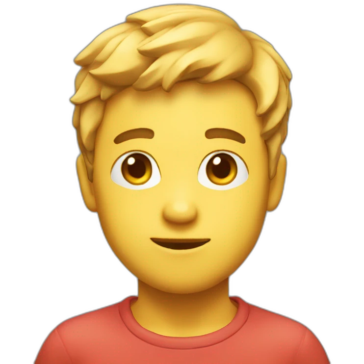 create a 3D Emoji for a boy , just a face to put in website as a logo , without background , MAKE IT 3D LOOK emoji