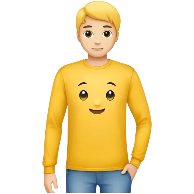 yellow long sleeve t-shirt only without motives or a person emoji