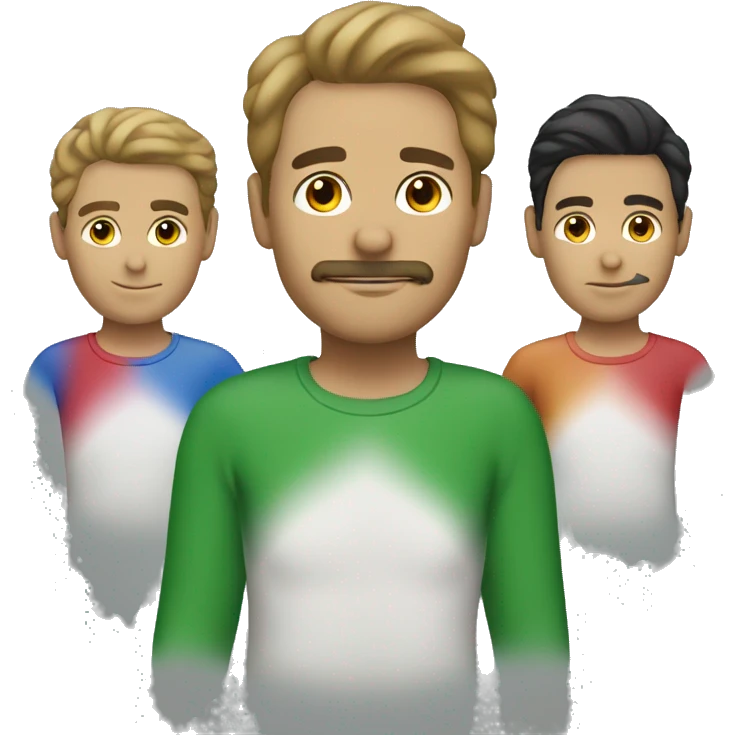 Gay male Italian/swedish/puerto rican throuple emoji