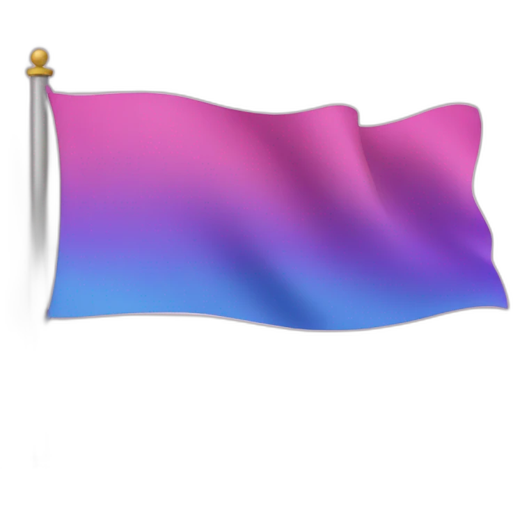 Flag horizontal pink, purple, blue emoji