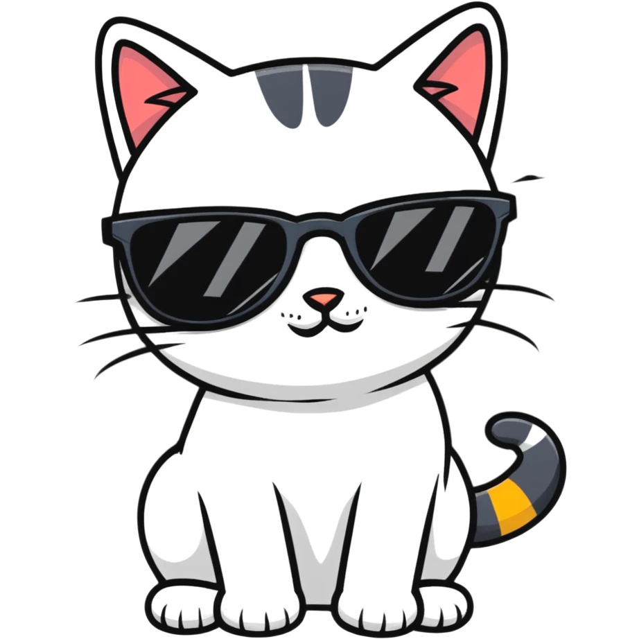 Cat with sunglasses emoji