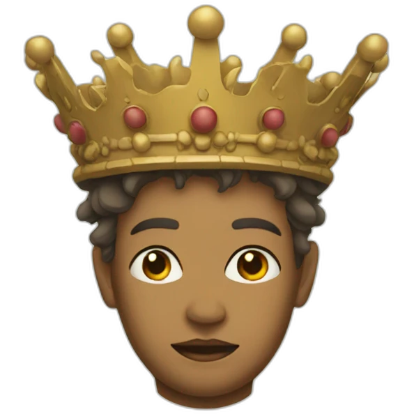 moyai head with crown emoji