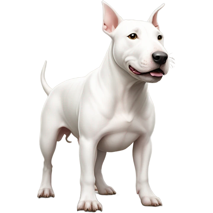 White bull terrier dog￼￼ emoji