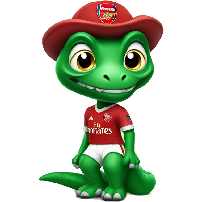 arsenal soccer team green gunnersaurus mascot  emoji