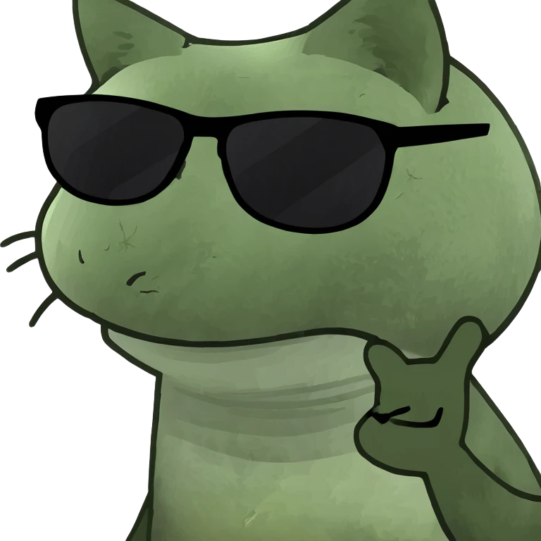 Cat with sunglasses emoji