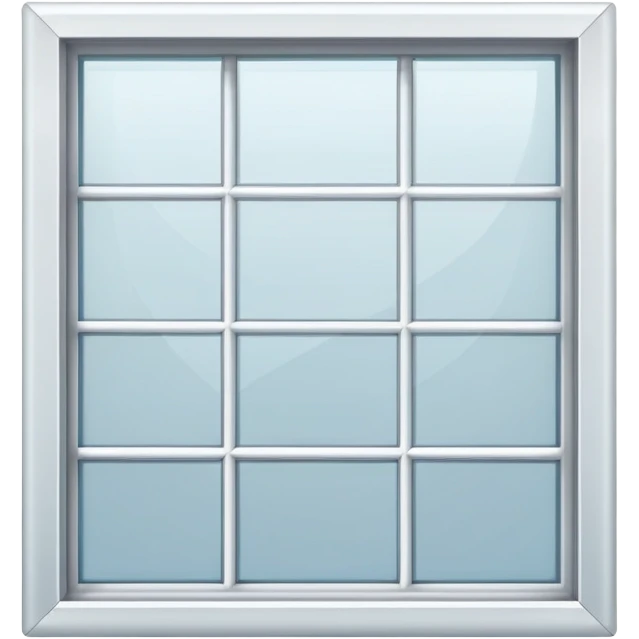 single glass window pane, simple, clear, minimal emoji