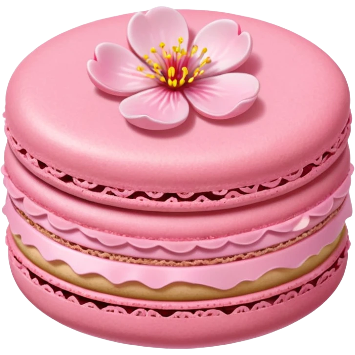 Cherry blossom macaron  emoji