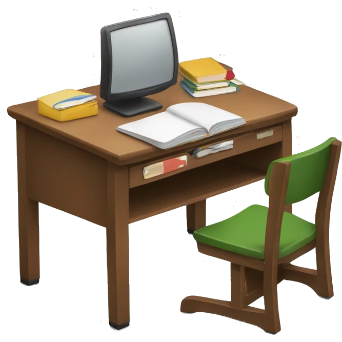 student desk emoji