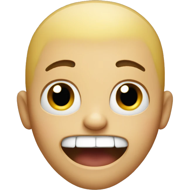 big head opens mouth emoji