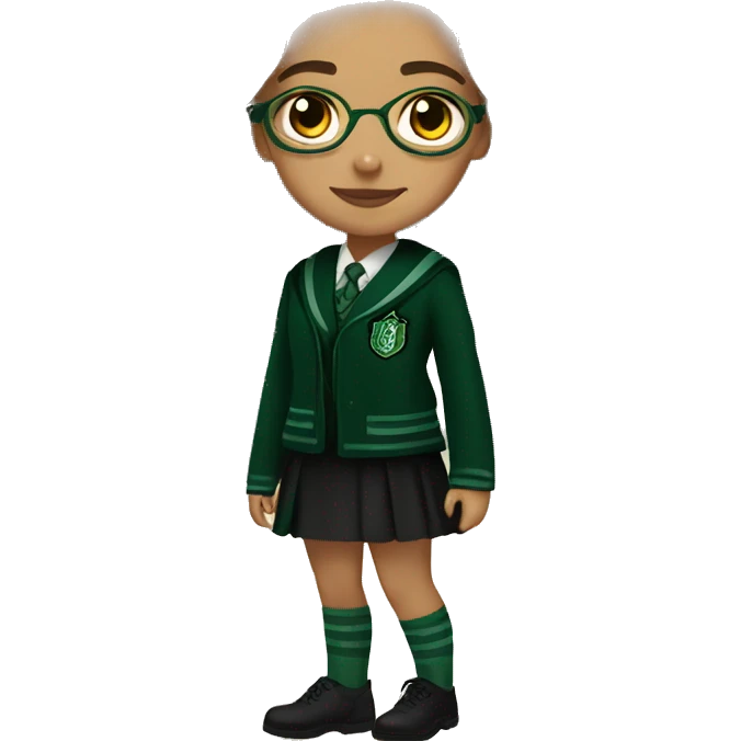 Slytherin girl as me in Hogwarts emoji