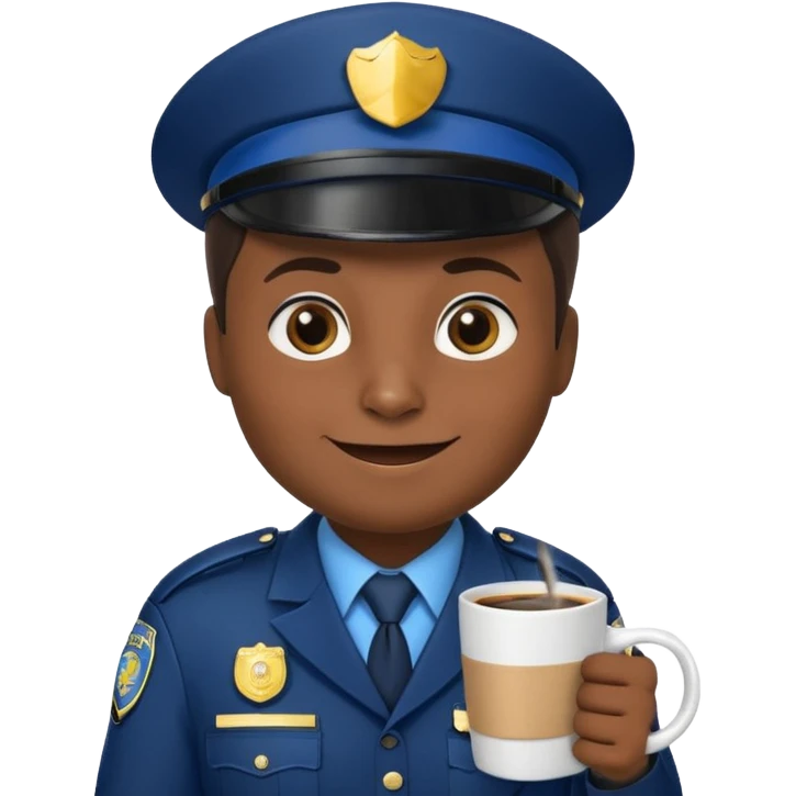 police penguin holding coffe emoji