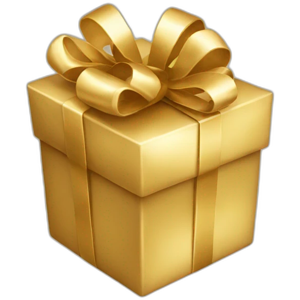 gold gift emoji