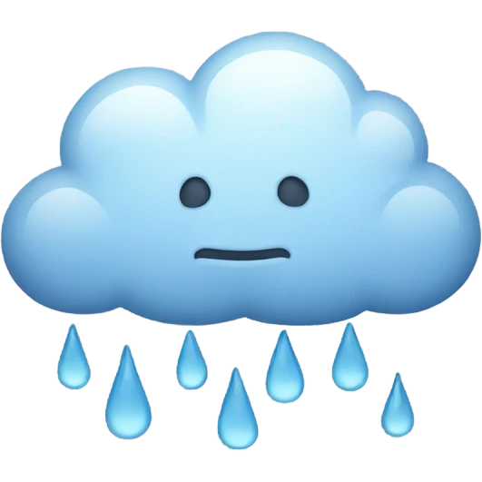 Rain cloud emoji