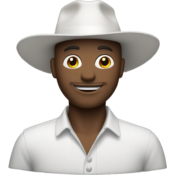 Un homme blanc avec un chapeau entrain d'applaudir  emoji