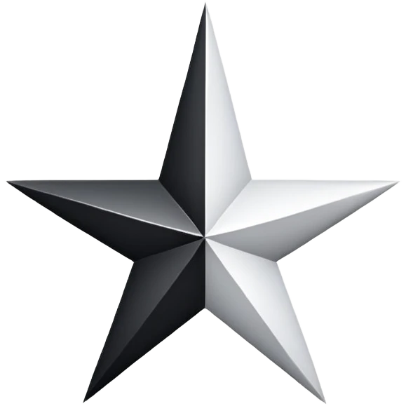 black and white star emoji