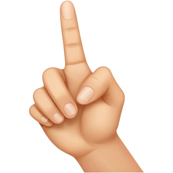 sacando el dedo indice emoji