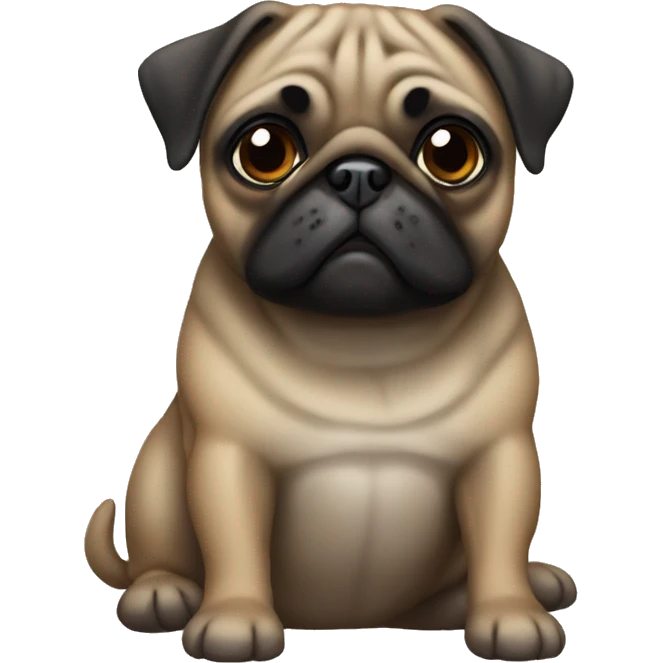 Brindle pug emoji