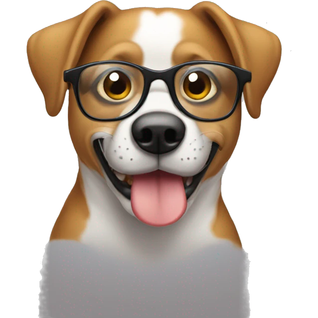 Perro usando lentes  emoji