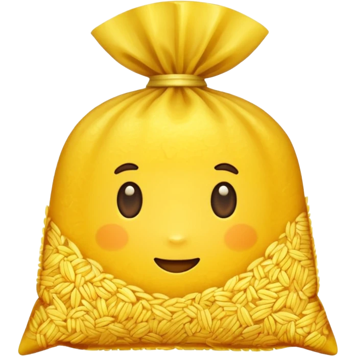 yellow rice in a packet emoji