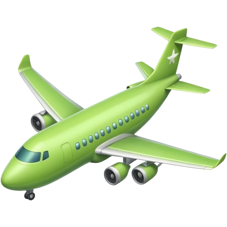 самолет светло зеленого  насыщенного цвета emoji emoji