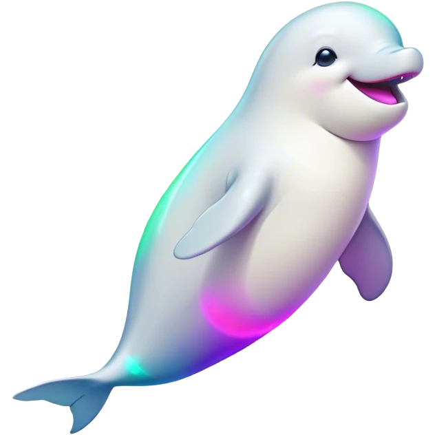 beluga whale going crazy at a rave  emoji