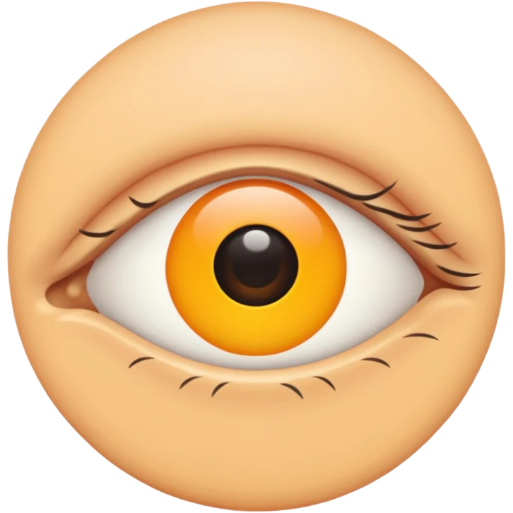 iOS emoji, minimal eye symbol, circle with dot, flat emoji