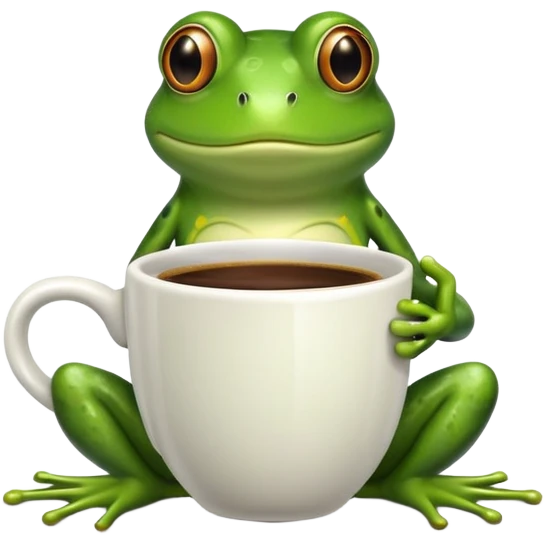 Frog with espresso  emoji