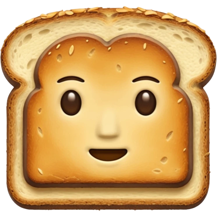 toasted bread on malted butter no face emoji
