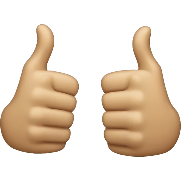maximal effort thumbs up emoji