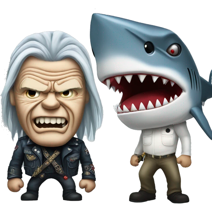 Iron Maiden and shark emoji