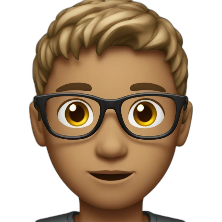 Boy with apple vision pro emoji