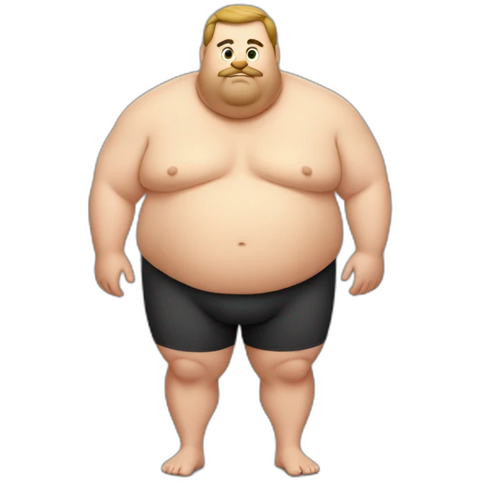 fat man before going to the gym emoji